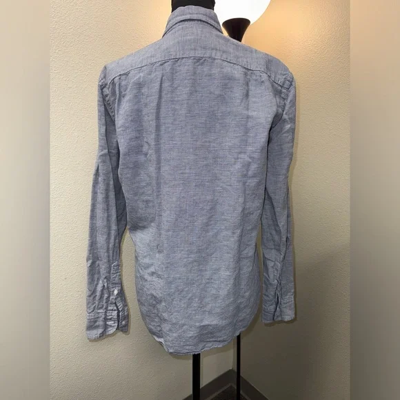 J. Crew Navy Small plaid Button Down Shirt. Medium Slim fit. Excellent Condition - Picture 5 of 9